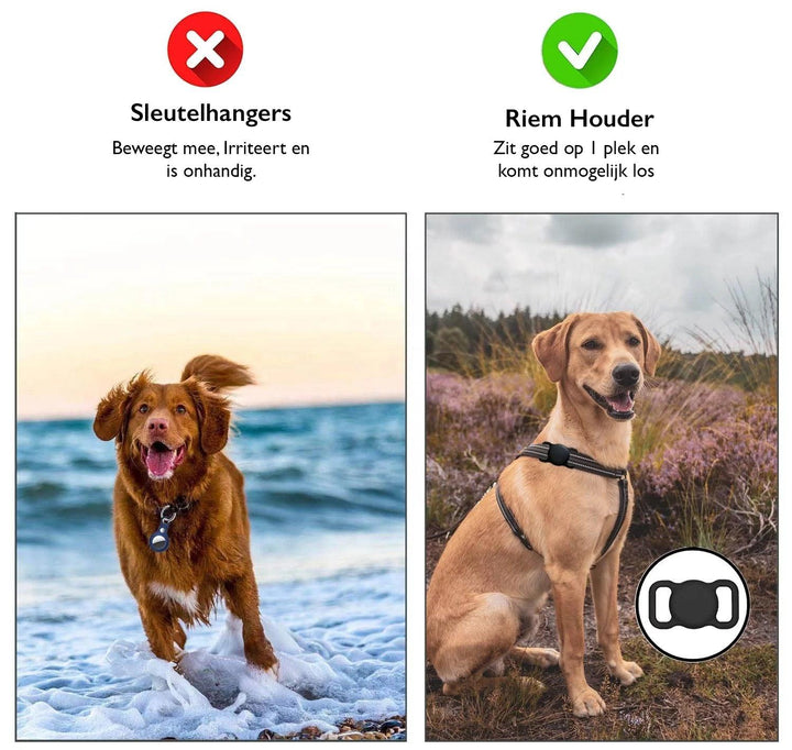 Silliconen AirTag Houder voor Dierenhalsband en Koffer - Consumerce