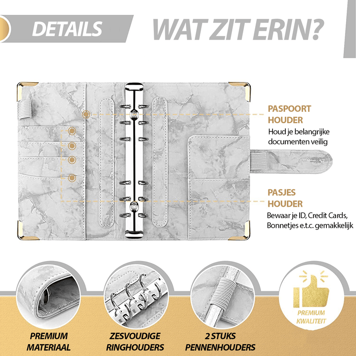 Budget Planner met Geldmapjes Marble Look - Consumerce