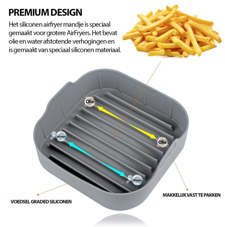 Vierkante Siliconen Bakplaat voor AirFryer XXL - Consumerce