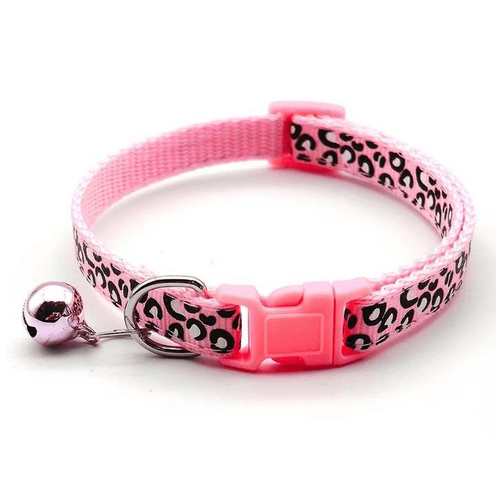 Dierenhalsband met Leopard Print en Belletje - Consumerce