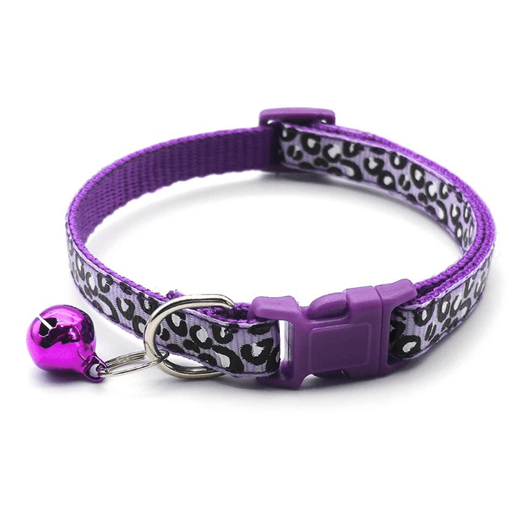 Dierenhalsband met Leopard Print en Belletje - Consumerce