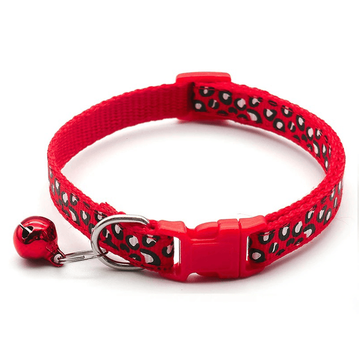 Dierenhalsband met Leopard Print en Belletje - Consumerce