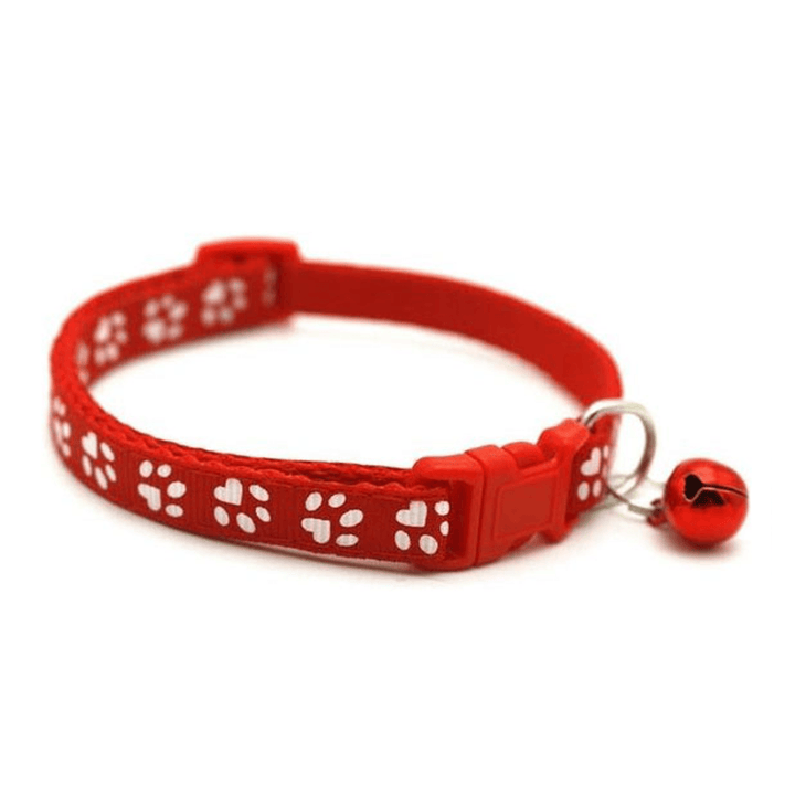 Dierenhalsband met Pootjes Print en Belletje - Consumerce